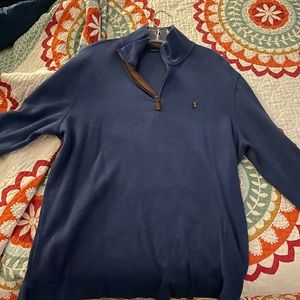 Polo quarter zip sweater (blue) size: M
